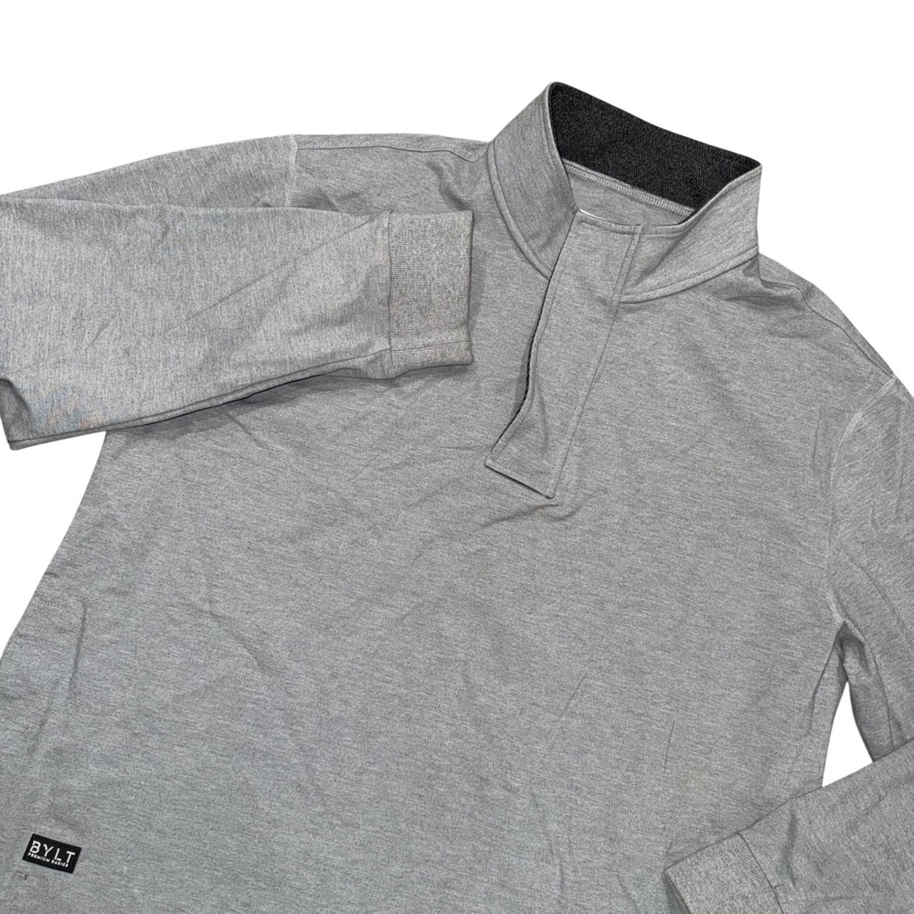BYLT Premium Basics Elite Fairway Pullover Mens XXL Grey Long Sleeve Quarter Zip